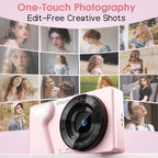 Dual-camera fully automatic digital camera, 64 million pixels, with built-in beauty filters.