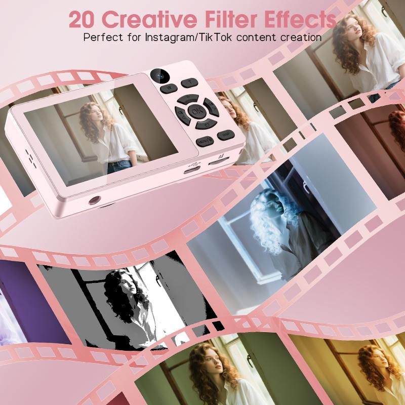 Dual-camera fully automatic digital camera, 64 million pixels, with built-in beauty filters.