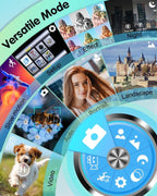 New 64MP Vlog camera with selfie lens and flash | Compact and portable travel digital camera