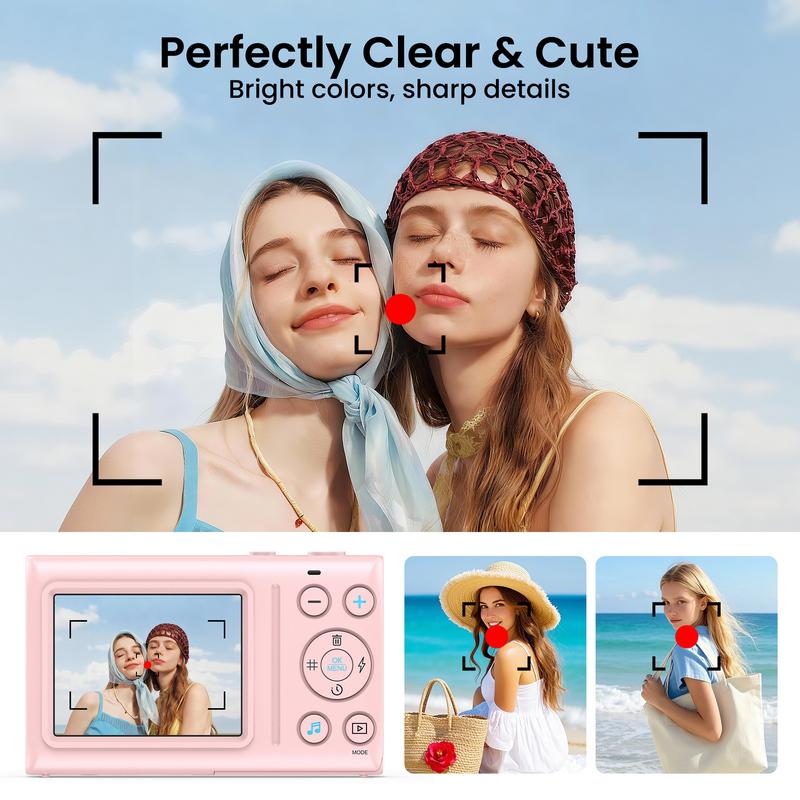 4K Digital Camera – Equipped with a 64-megapixel sensor, 18x digital zoom, and multiple filters.