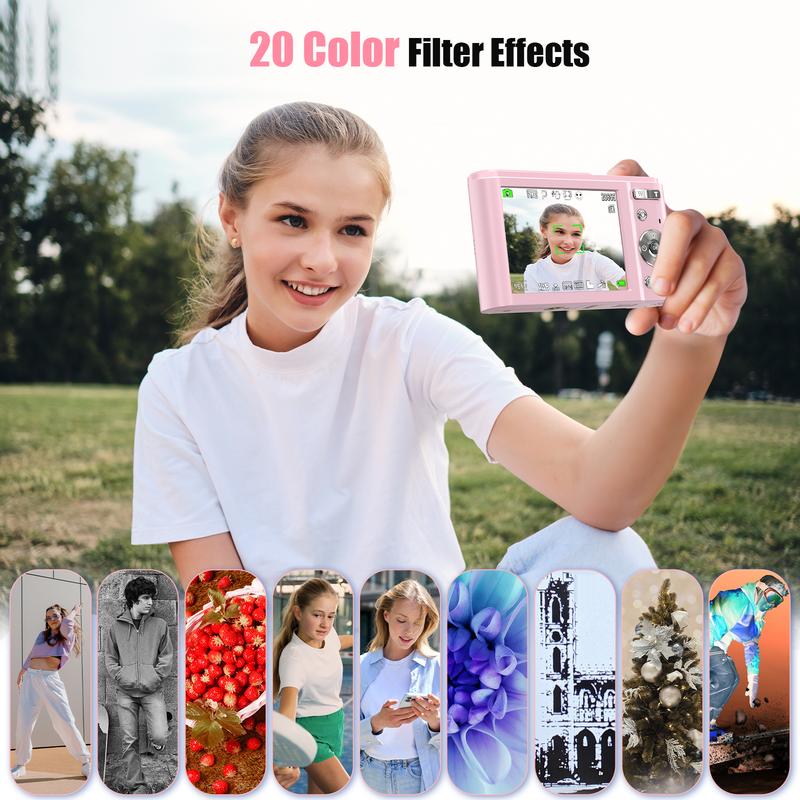 Autofocus digital camera, Full HD 1080P/48MP mini camera, 16x zoom